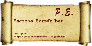 Paczona Erzsébet névjegykártya