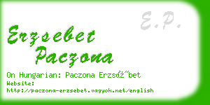 erzsebet paczona business card